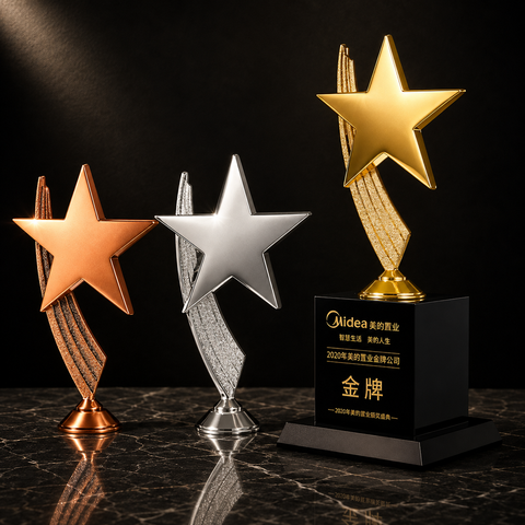 Sweeping Star Acrylic Award Set - custom acrylic awards with your logo